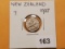 Silver 1937 New Zealand 3 pence
