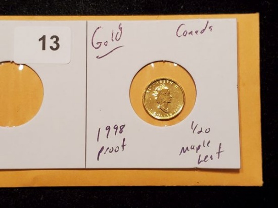 GOLD! One Dollar Canada Proof Maple Leaf