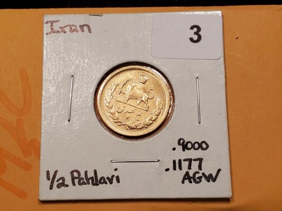 GOLD! Iran 1/2 Pahlavi