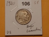 1920 Buffalo Nickel Error
