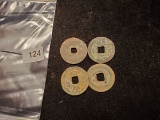 Four Old Chinese Coins