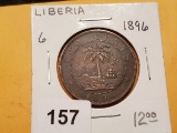 Older, Better Grade 1896 Liberia two cents