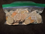 One Pound of mostly foreign coins