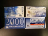 Four Mint Sets, 1999-P, 2000-P, 2001-P and 2002-P