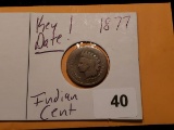 **HIGHLIGHT** 1877 INDIAN CENT KEY DATE!!