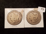 1889-O and 1899-O Morgan Dollars