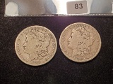 1882 and 1883 Morgan Dollars