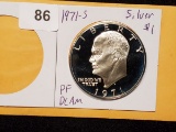 1971-S Silver Proof Deep Cameo Eisenhower Dollar