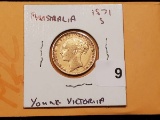 ***GOLD** Australia 1871-S gold Sovereign