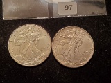 Two American Silver Eagles