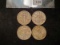 Group of four silver Walking Liberty Half-Dollars