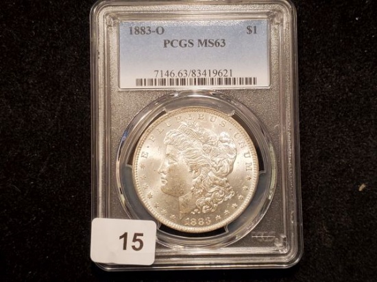 PCGS 1883-O Morgan Dollar in MS-63