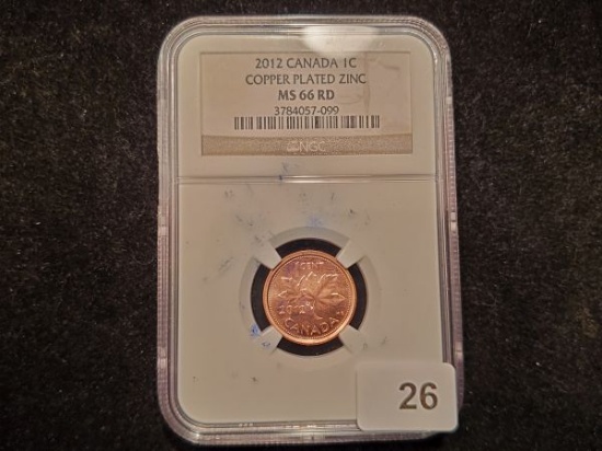 NGC 2012 Canada 1 cent in MS-66 RED