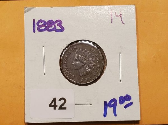 Decent looking 1883 Indian Cent