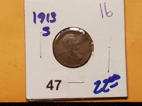 Better Date 1913-S Wheat cent