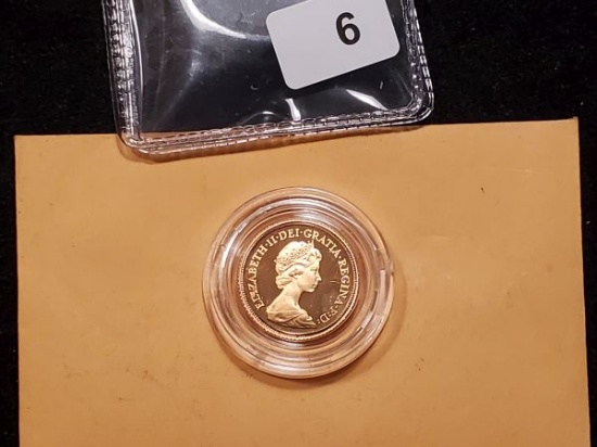 GOLD! 1982 Great Britain 1/2 sovereign proof