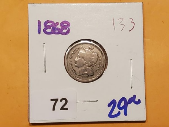 1868 Three Cent Nickel