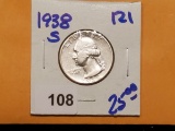 1938-S Washington Quarter