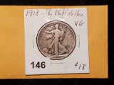 Early 1918 Walking Liberty Half Dollar
