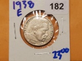 GERMANY SILVER 2 MARKS COIN WITH SWASTIKA DATED 1938-E
