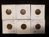 Six Mix Indian cents