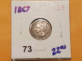 1867 Three Cent Nickel