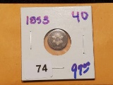 Solid 1853 Three Cent Silver