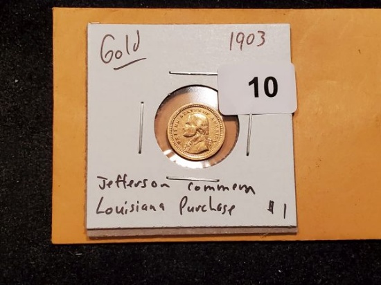 GOLD! 1903 Commem Gold Jefferson Lousiana Purchase Dollar