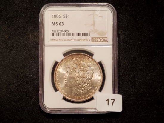 NGC 1886 Morgan Dollar in MS-63