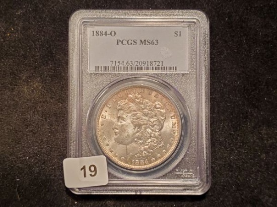 PCGS 1884-O Morgan Dollar in MS-63