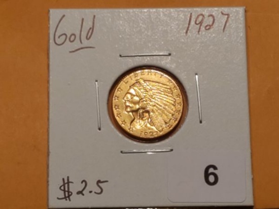 GOLD! 1927 Incuse Indian $2.5 Quarter Eagle