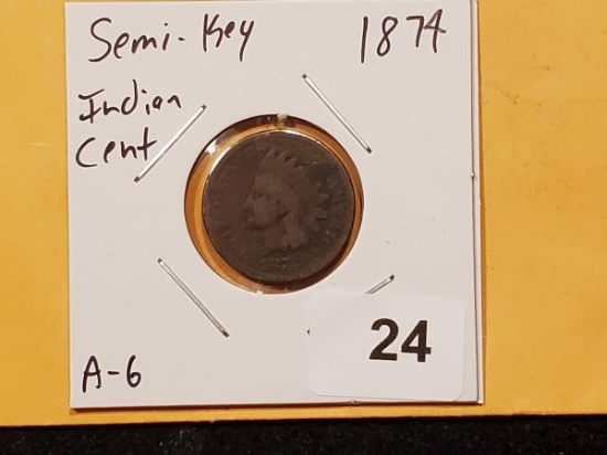 Better Date 1874 Indian cent