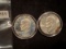 Two Silver Eisenhower Dollars
