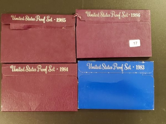 1983, 1984, 1985, and 1986 Proof Sets