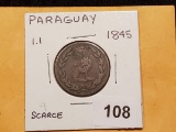 **SCARCE** 1845 Paraguay 1/12 reale