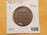 Key date 1946 Palestine 2 mils
