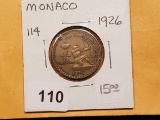 Tougher Monaco 1926 franc