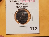 Beautiful condition Roman Tetricus II coin!