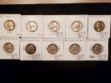 Ten Silver Washington Quarters