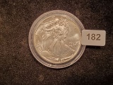 GEM BU 1986 American Silver Eagle