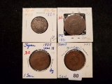 Four Japanese coins from the 1800's
