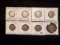 Eight Great Britain coins, two silver