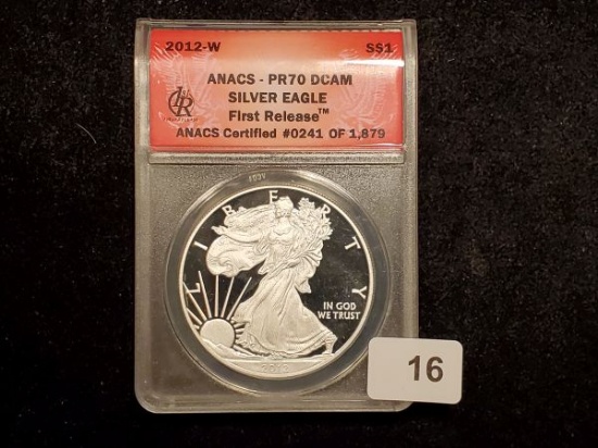 ANACS 2012-W American Silver Eagle PR-70 DCAM