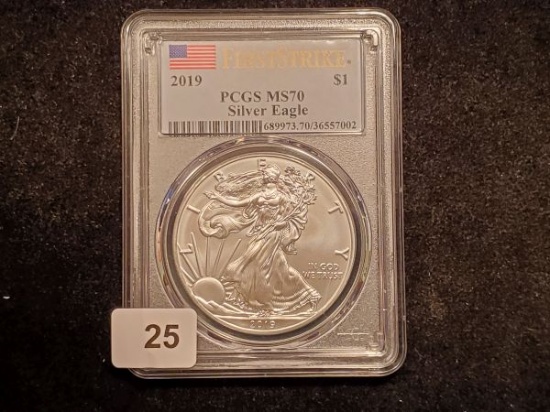 PCGS 2019 American Silver Eagle in MS-70