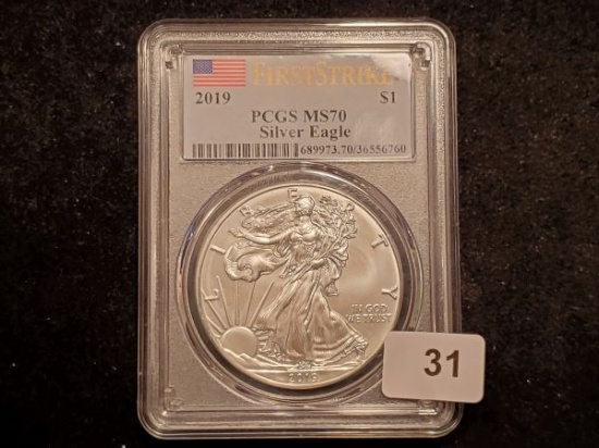 PCGS 2019 American Silver Eagle in MS-70