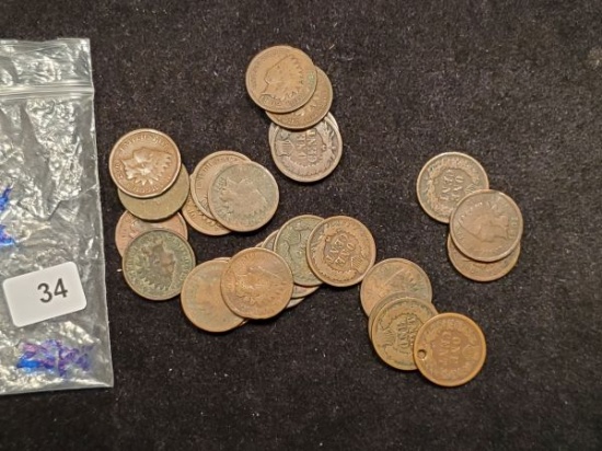 Bag of 25 Indian Cents