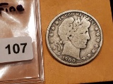 1900 Barber Half Dollar in Fine