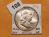 Purty 1952 Franklin Half Dollar in MS-64