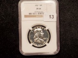 NGC 1957 Franklin Half Dollar Proof 64