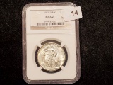 NGC 1945-D Walking Liberty Half Dollar in MS-65+